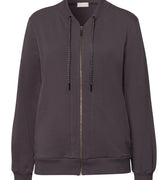 Natural Living Organic Cotton French Terry Jacket | Black Pearl 78885-2183